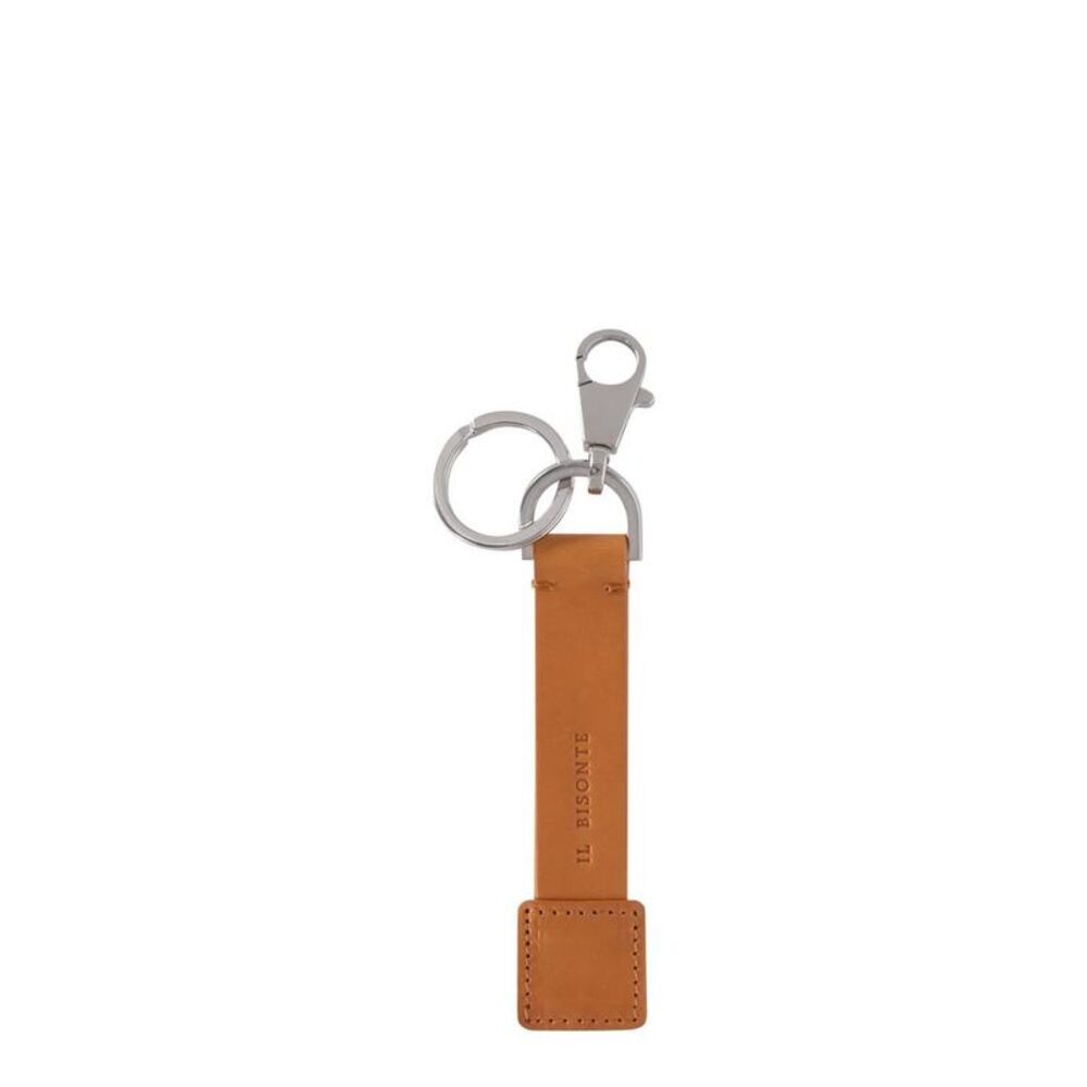 IL BISONTE Leather Loop Keychain Men BROWN Keyrings